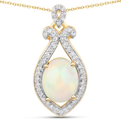 Collana in argento con Opale di Welo