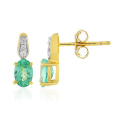 Orecchini in argento con Apatite Verde Neon