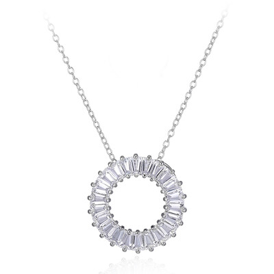 Collana in argento con Topazio Bianco