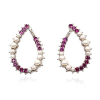 Orecchini in argento con Rodolite (Dallas Prince Designs)