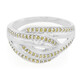 Anello placcato in platino con Diamante Fancy