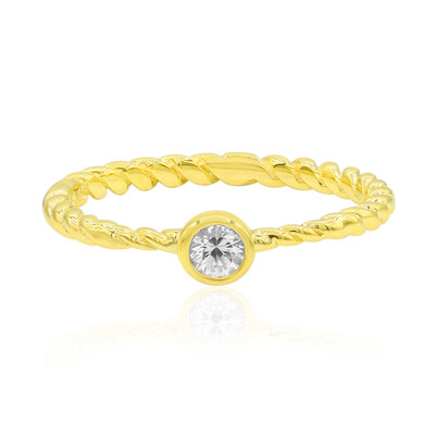 Anello in oro con Zaffiro Bianco