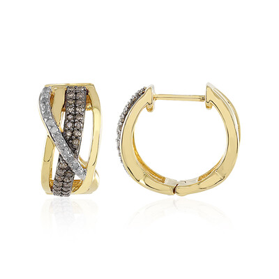 Orecchini in argento con Diamante Champagne I3