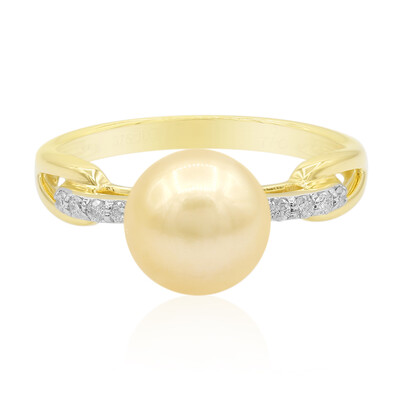 Anello in oro con Perla del Mare del Sud (TPC)
