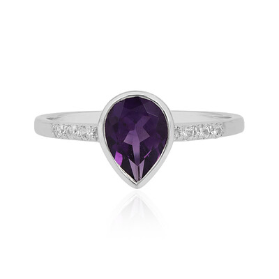 Anello in argento con Ametista Zambiana