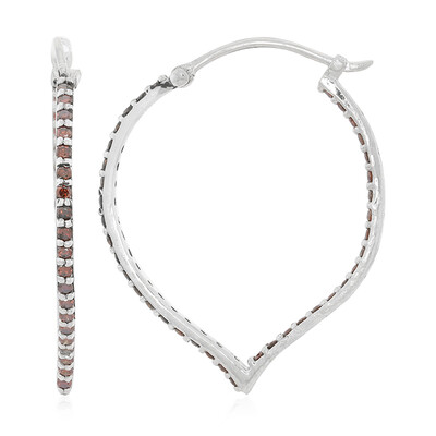 Orecchini placcati in platino con Diamante Fancy