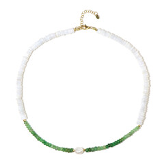 Collana in argento con Perla d'Acqua Dolce Bianca (Riya)