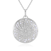 Collana in argento con Pietra di Luna Blu (KM by Juwelo)