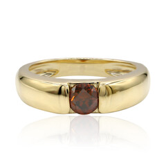 Anello in oro con Diamante Cognac VS1