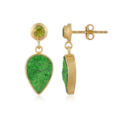 Orecchini in argento con Uvarovite