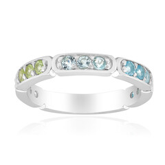 Anello in argento con Topazio Bianco