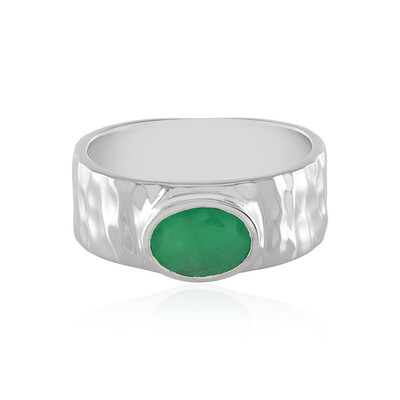 Anello in argento con Smeraldo Brasiliano