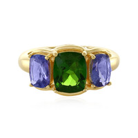 Anello in argento con Diopside Russo