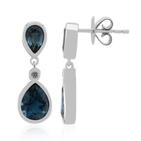 Orecchini in argento con Topazio Blu Londra (Pallanova)