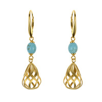Orecchini in argento con Turchese
