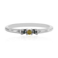 Anello in argento con Diamante Giallo I3