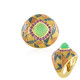 Anello in argento con Calcedonio Verde(Adela Silber)