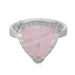 Anello in argento con Quarzo Rosa