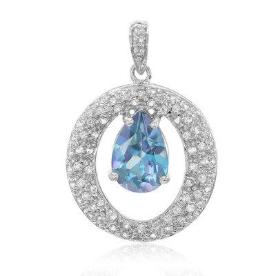 Ciondolo in argento con Topazio Blue Paradise