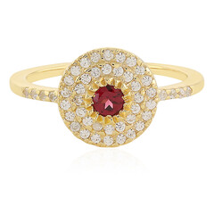 Anello in argento con Spinello Rosso