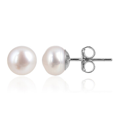 Orecchini in argento con Perla d'Acqua Dolce Bianca