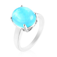Anello in argento con Opale Blu Caraibico