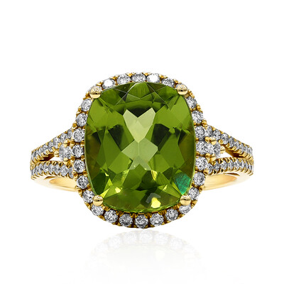 Anello in oro con Peridoto Dashihe  (CIRARI)