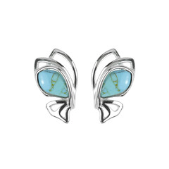 Orecchini in argento con Turchese