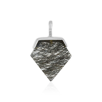 Ciondolo in argento con Quarzo Rutilato Nero (MONOSONO COLLECTION)