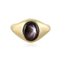 Anello in oro con Zaffiro Stellato Nero