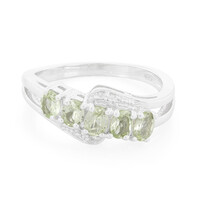 Anello in argento con Granato Menta Merelani