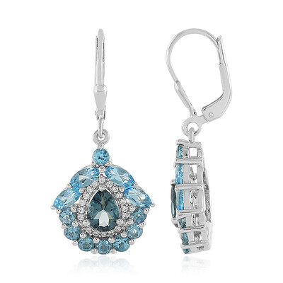 Orecchini in argento con Topazio Blu Londra