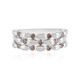 Anello in argento con Diamante Champagne I2 (de Melo)