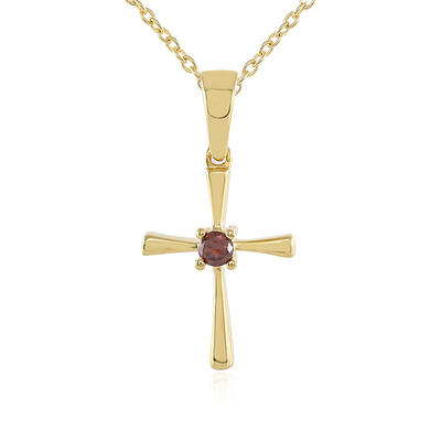 Collana in argento con Diamante Rosso I3
