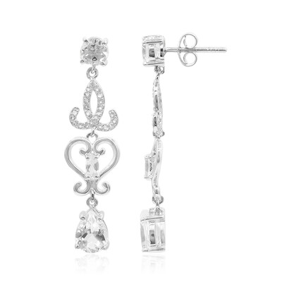 Orecchini in argento con Topazio Bianco