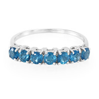 Anello in argento con Apatite Blu Royal