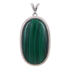 Ciondolo in argento con Malachite