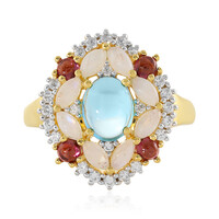Anello in argento con Topazio Blu Svizzero