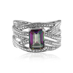 Anello in argento con Topazio Mistico