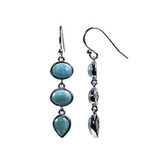 Orecchini in argento con Larimar