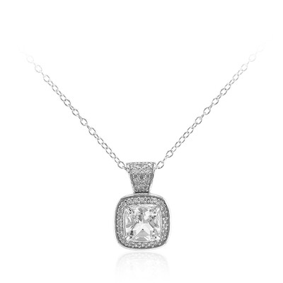 Collana in argento con Topazio Bianco