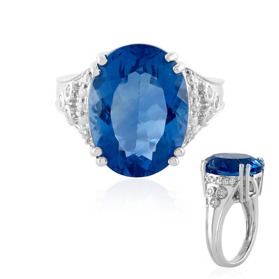 Anello in argento con Fluorite Cangiante