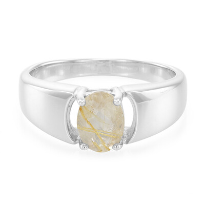 Anello da uomo in argento con Quarzo Rutilato