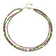 Collana in argento con Aragonite Blu (Riya)