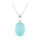 Collana in argento con Quarzo blu pastello