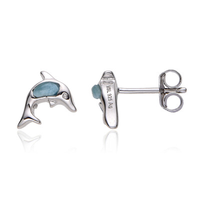Orecchini in argento con Larimar