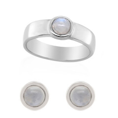 Parure in argento con Pietra di Luna Arcobaleno