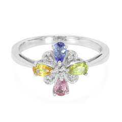 Anello in argento con Gemme miste
