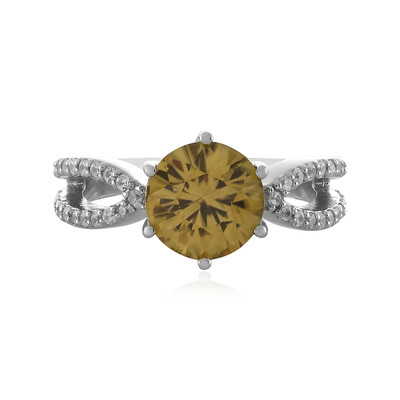 Anello in argento con Zircone Cognac