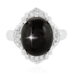 Anello in argento con Diopside Stellato d'India
